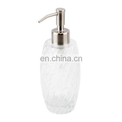 Longan 28/410 Lotion Dispenser Pump 304 Stainless Steel Soap Dispenser Lotion Clear Bottle Pump 300ML