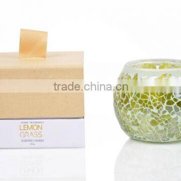 120g soy wax scented candle with mosaic bottle