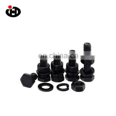 GR12.9 black DIN933 for automotive fittings hexagon connection bolts with washer nut