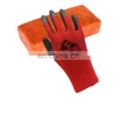 OEM Safety Gloves Industrial Crinkle Latex Rubber Palm Hand Protection Coated Work Gloves