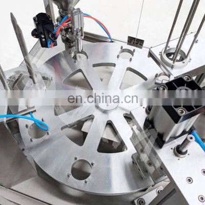 In Stock Easy to Opera Automatic Cream Cheese Filling Machine Cheese Cup Filling Sealing Machine photo-3