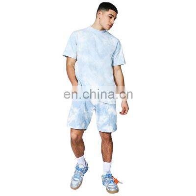 Wholesale Custom embroidery Logo Printed short sleeve summer shorts set men Tracksuit unisex sweatsuit