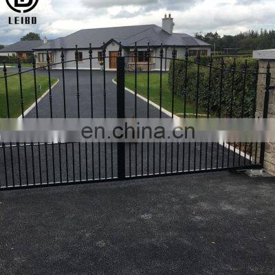 New Style Double Door Luxury Metal Entrance Gate Galvanized Wrought Iron Gates