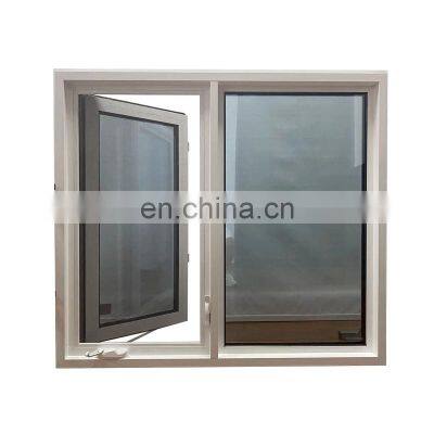 America Style Crank Handle Casement Hurricane Window With Screens Mosqutios Set