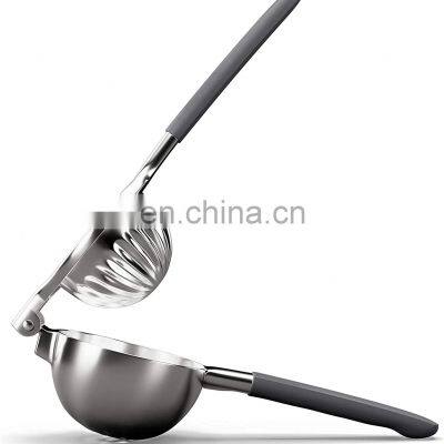 Lemon Squeezer Stainless Steel Press - Ergonomic, Manual Non-Slip Grip Design - Effortless Pro-Grade Lemon, Lime, Orange