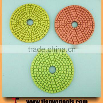 4 inch green wet marble polishing pads granite pads