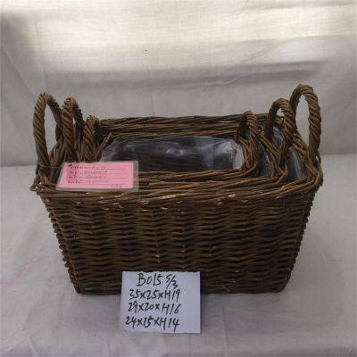 Traditional Craft By Hand Wicker Basket Rectangular Shape Storage Use Seagrass Basket photo-2