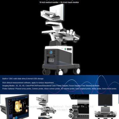 Trolley Color Ultrasound Machine, Cart Color Doppler，4D Color Ultrasound photo-4