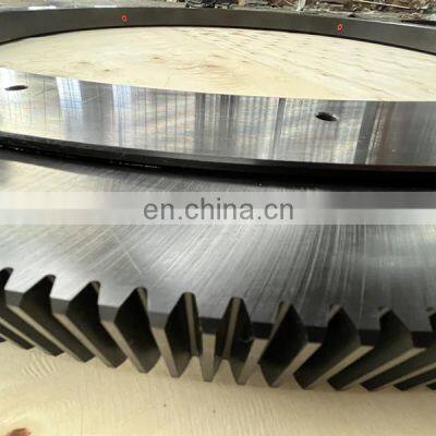 Customized Blackened Anti-rust Grinding Teeth P5 High Precision Slewing Bearing Gear Ring photo-4