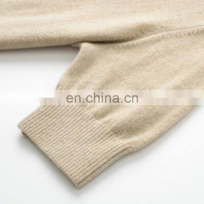 Fashionable Women's Cashmere Knitted Polo Shirt Short Sleeves Formal Style Solid Pattern Button OEM Service Available Spring