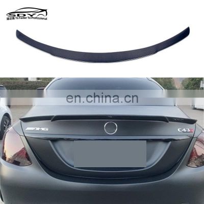 W205 4 Door Carbon Fiber Rear Spoiler Wing Spoiler Truck Spoiler Tail Wind For Mercedes Benz W205 C Class C43 C63