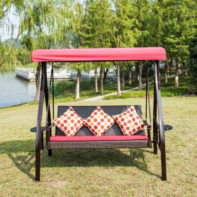 three seater red bean swing hanging chair