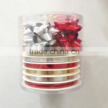 Decorative Set:SP gold stars bows and pp packing ribbon eggs