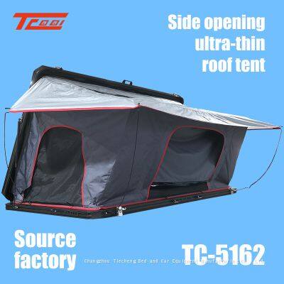 Car Rooftop Tent Thin Hard Shell Side Opening Folding Roof Tent Suitable ForJeep SUV Truck Van,Camping Car Roof for 2-3 Person photo-2