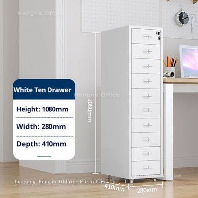 Sky Blue Steel Storage Chest, Eco-Friendly Anti-Rust, Full-extension Drawers, 360-Degree Mobility for Classroom & Pantry, Reliable Supplier HENGNA photo-2