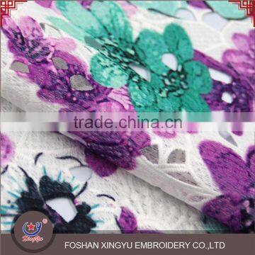 Good Selling Water Soluble Lace Muilt Colour 100% Polyester Best Price Chemical Polyester Fabric photo-3