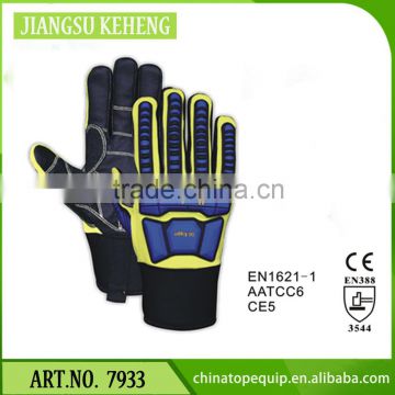 Impact/Super Oil Repellency/Oil Filed/PU Coated Excellent Grip Glove