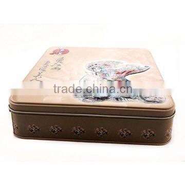 professional custom tin cans,candy tin can,fantastic square cookies tin case