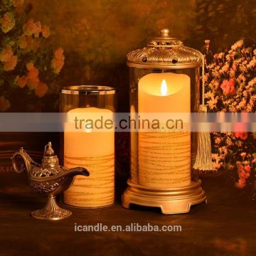 hot sale moving flame battery operated yellow flickering led candle