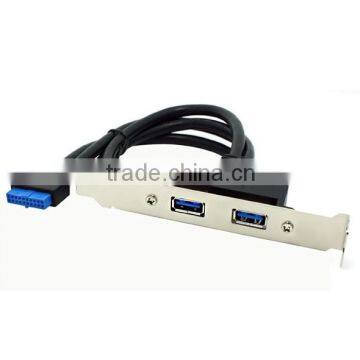 2 Port USB3.0 Hub USB3.0 20Pin to Female Adapter Desktop computer rear 2 USB3.0 port motherboard 20P extension USB3.0 19pin