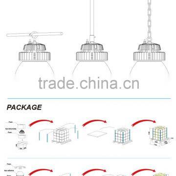 CE/TUV/RoHS/UL/DLC/SAA approved Pure Aluminum Led Hangar High Bay Lighting