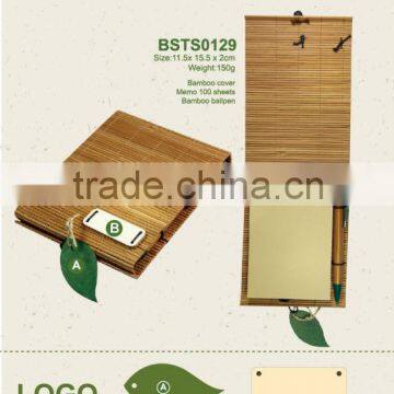 Decorative Bamboo Notebook With Button