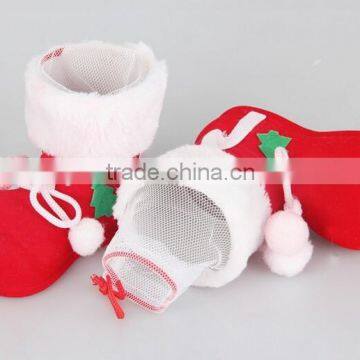 Gift Bag Xmas Decoration Christmas Santa Socks Stocking Red photo-4