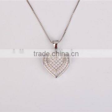 American Popular 925 Silver Smooth Heart Pendant Necklace photo-2