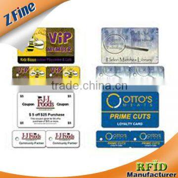 snap off card plastic pvc combo card one standard card with two small key tag card