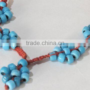Necklace Beads Bali Braided Pendant Bead Work Stone Jewelry photo-2
