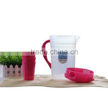 Plastic Cold Jugs With Four Cups photo-3