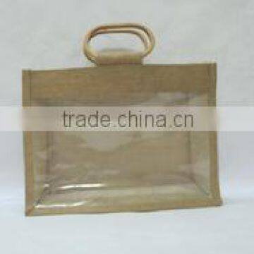 Jute Bags With Cyan Handle