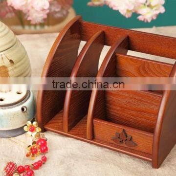 Top quality most popular wooden desktop, desk organizer for stationery, wooden storage box for school