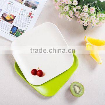 2016 new china supplier unique design natural bamboo fiber plate set