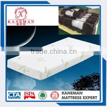 Healthy Comfortable Bamboo Memory Foam Topper Rolled in Carry Bag