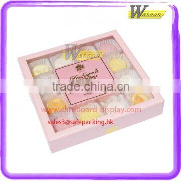 Cardboard Cookies Packaging Box With PVC Window Lid