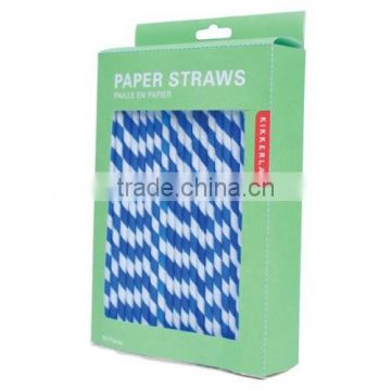 Custom Printing Party Biodegradable striped paper straws                        
                                                Quality Choice