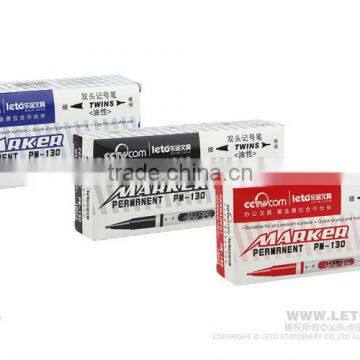 Double Head Permanent Marker Permanent Pen Permanent Marker Pen PM-130