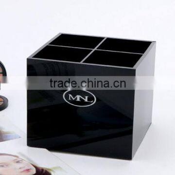 Customized Black Acrylic Lipstick Holder Cosmetic Makeup Brush Organizer Display Stand Case photo-3