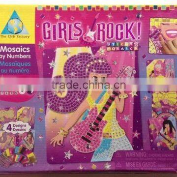 girls rock mosaic by mumbers DIY mosaic kit