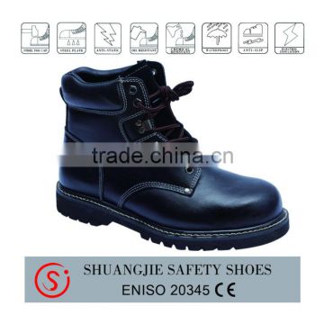 luxury nubulk leather goodyear welt safety boots with steel toe and plate