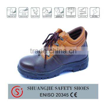 new style PU sole steel toe split cow leather safety shoes9070