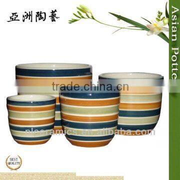 Hand painted glaze clay flower pots wholesale