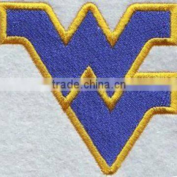 Eco-Friendly adhesive custom iron on Backing 100%embroideried custom patches