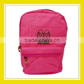 2016 New Arrival Products Bros Baby Rinne Sitting Printed 600D Pink Polyester Backpack