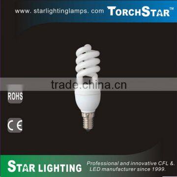 11W power save mini half spiral energy saving bulb