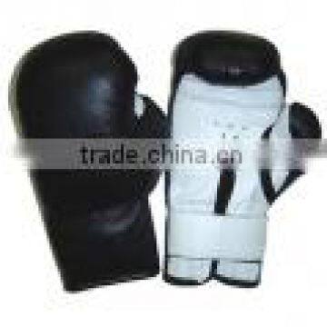 Black & White Color Leather Boxing Glove