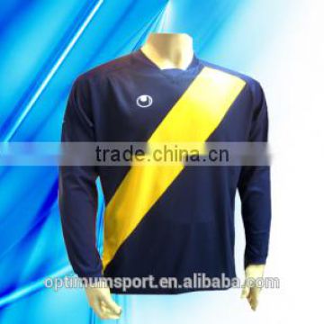 100% Polyester Man's Long Sleeve Soccer Jersey