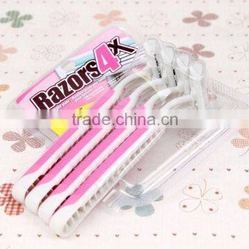 4 pcs Disposable Triple Blade Razors for women