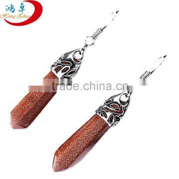 gold sand stone wrap point pendant ear wrap earrings